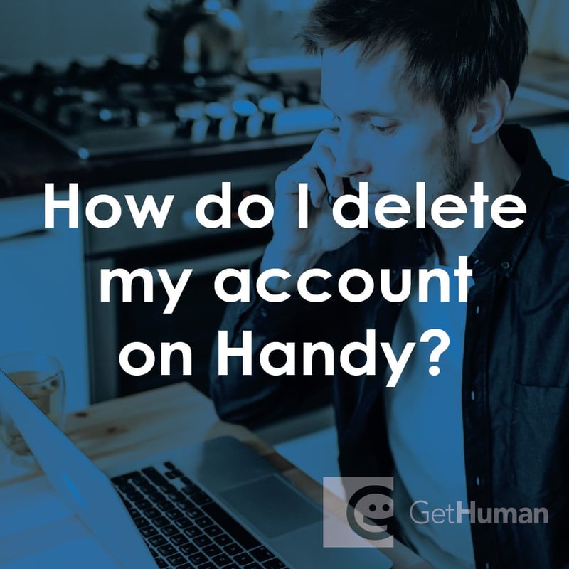How do I delete my account on Handy?
