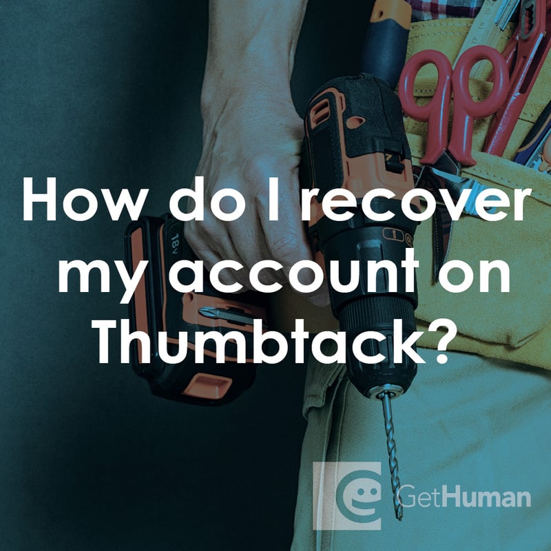 How do I recover my account on Thumbtack?