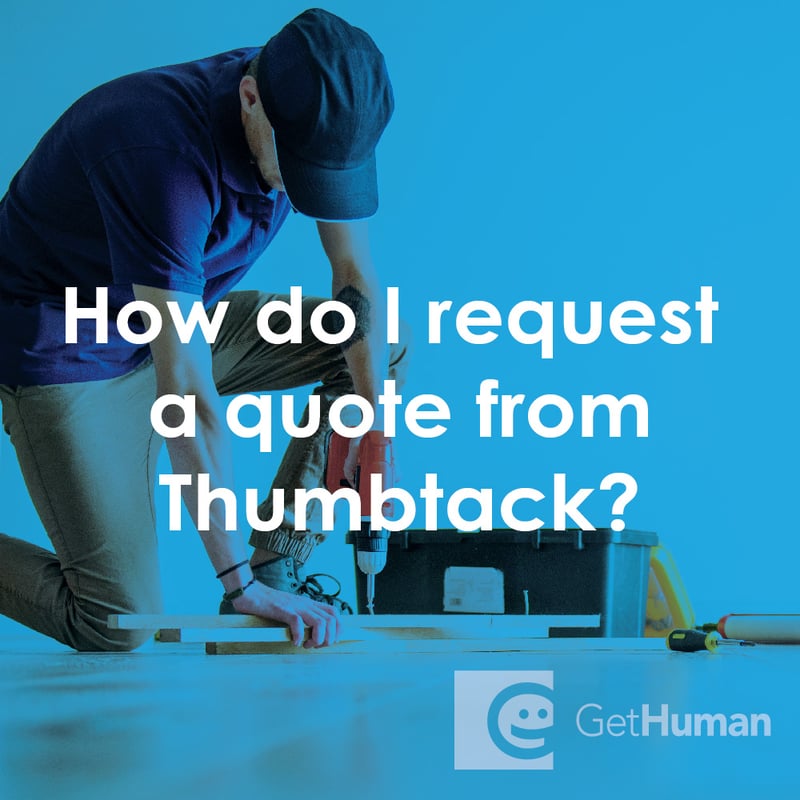 How do I request a quote from Thumbtack?
