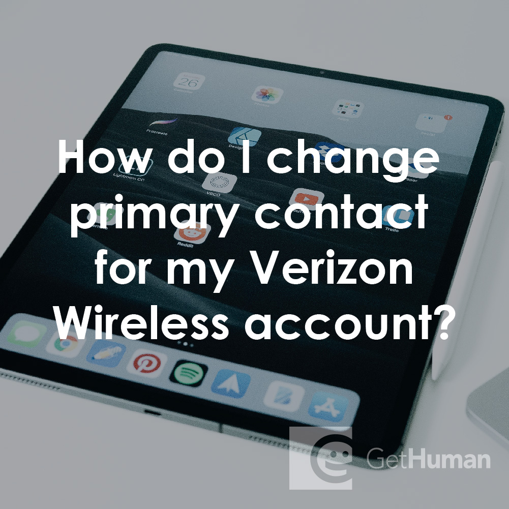 How Do I Change Primary Contact for My Verizon Wireless Account?