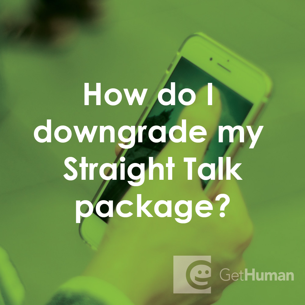 How Do I Downgrade My Straight Talk Package?