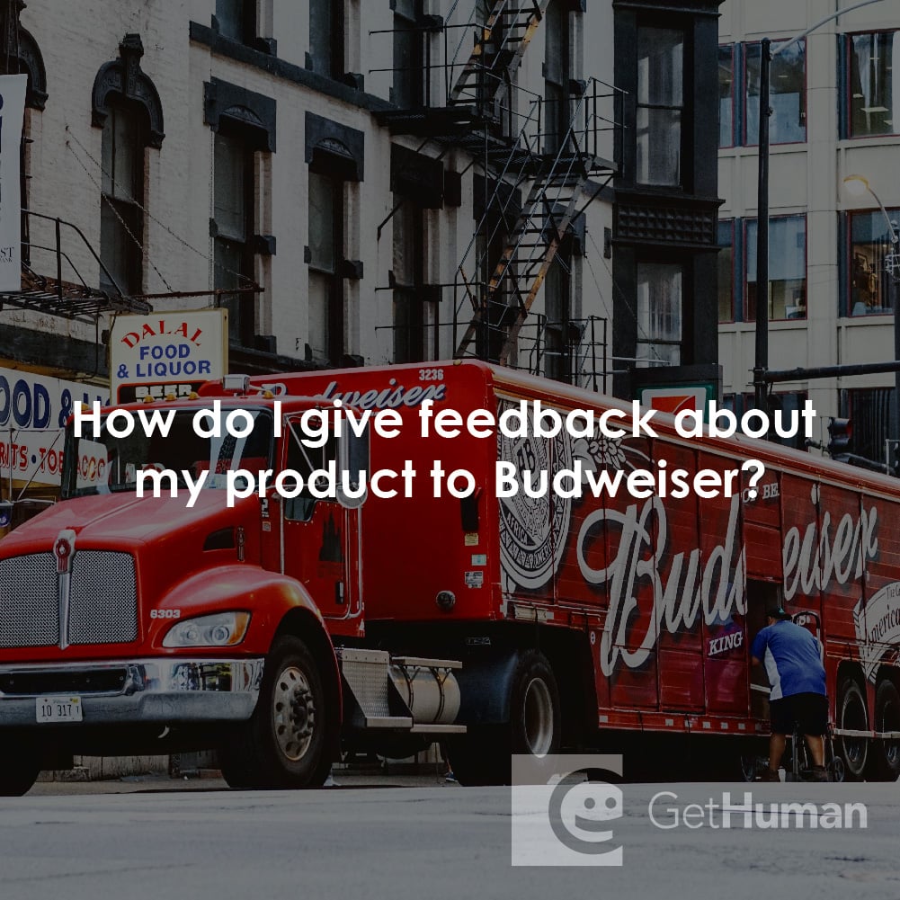 How Do I Give Feedback About My Product to Budweiser?