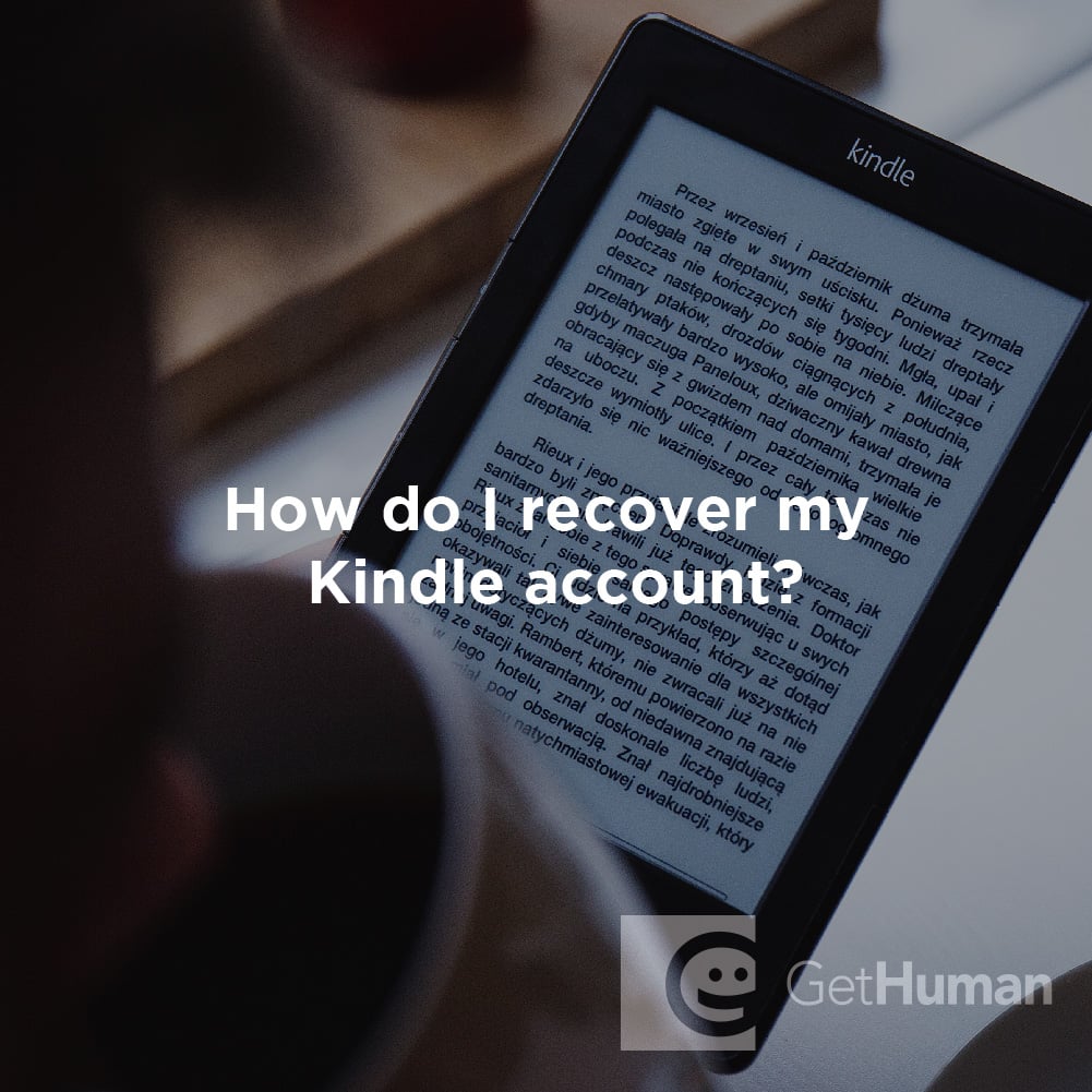 How Do I Recover My Kindle Account?