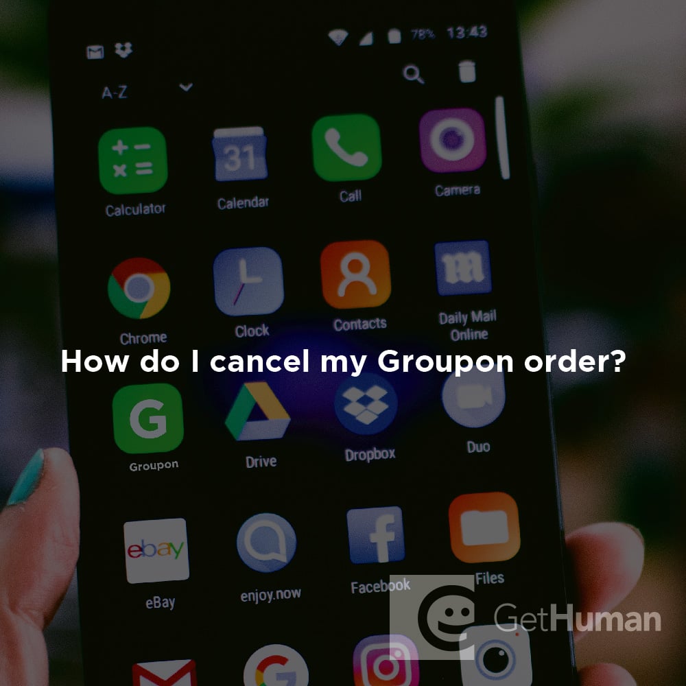 How do I cancel my Groupon order?