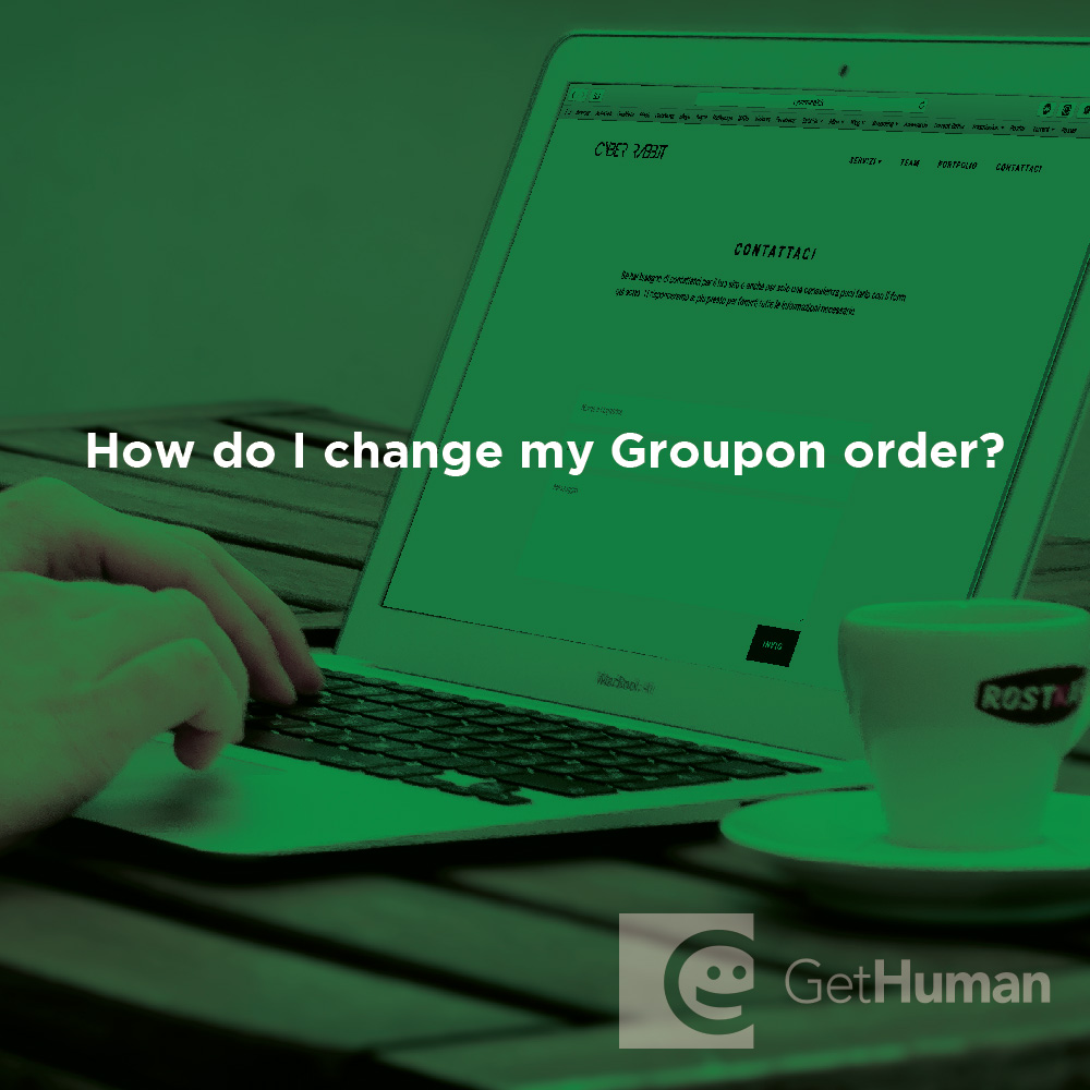 How do I change my Groupon order?