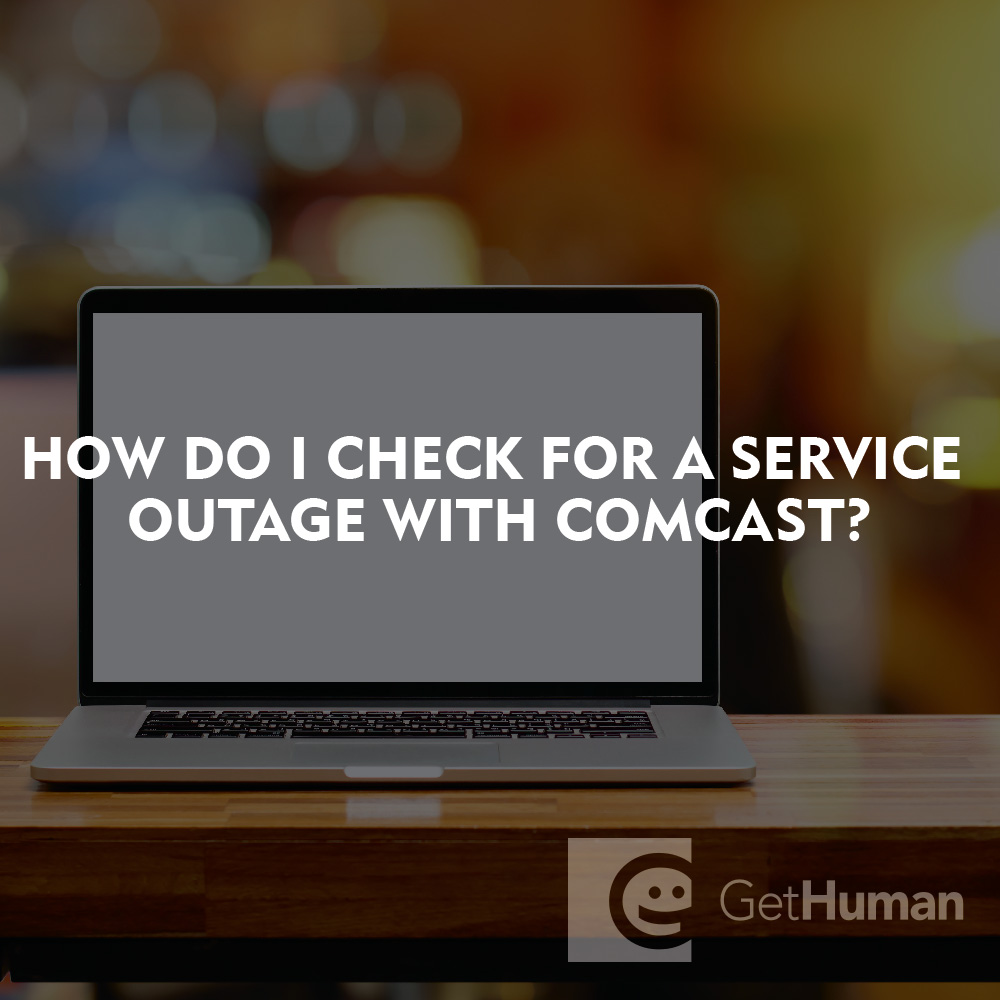 How do I check for a service outage with Comcast?
