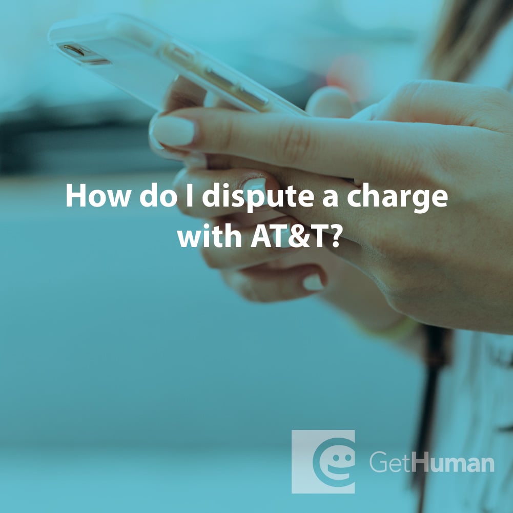 How do I dispute a charge with AT&T?