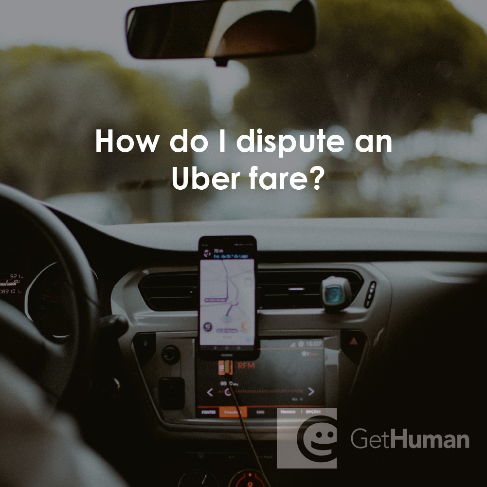 How do I dispute an Uber fare?