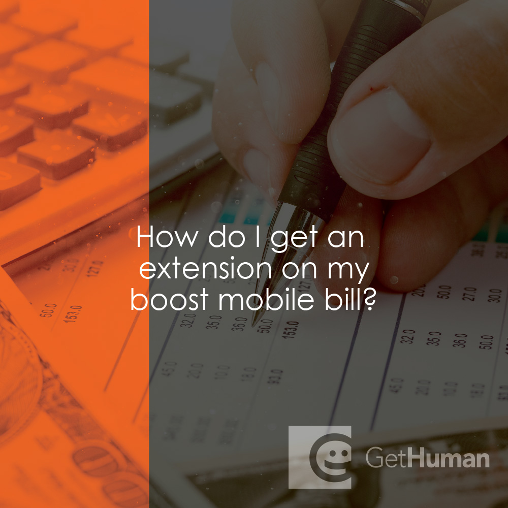 How do I get an extension on my Boost Mobile bill?