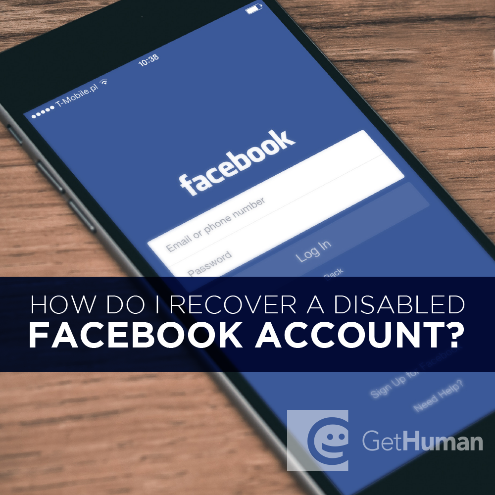 How do I recover a disabled Facebook account?