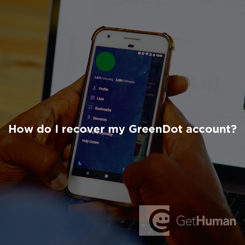 How do I recover my GreenDot account?