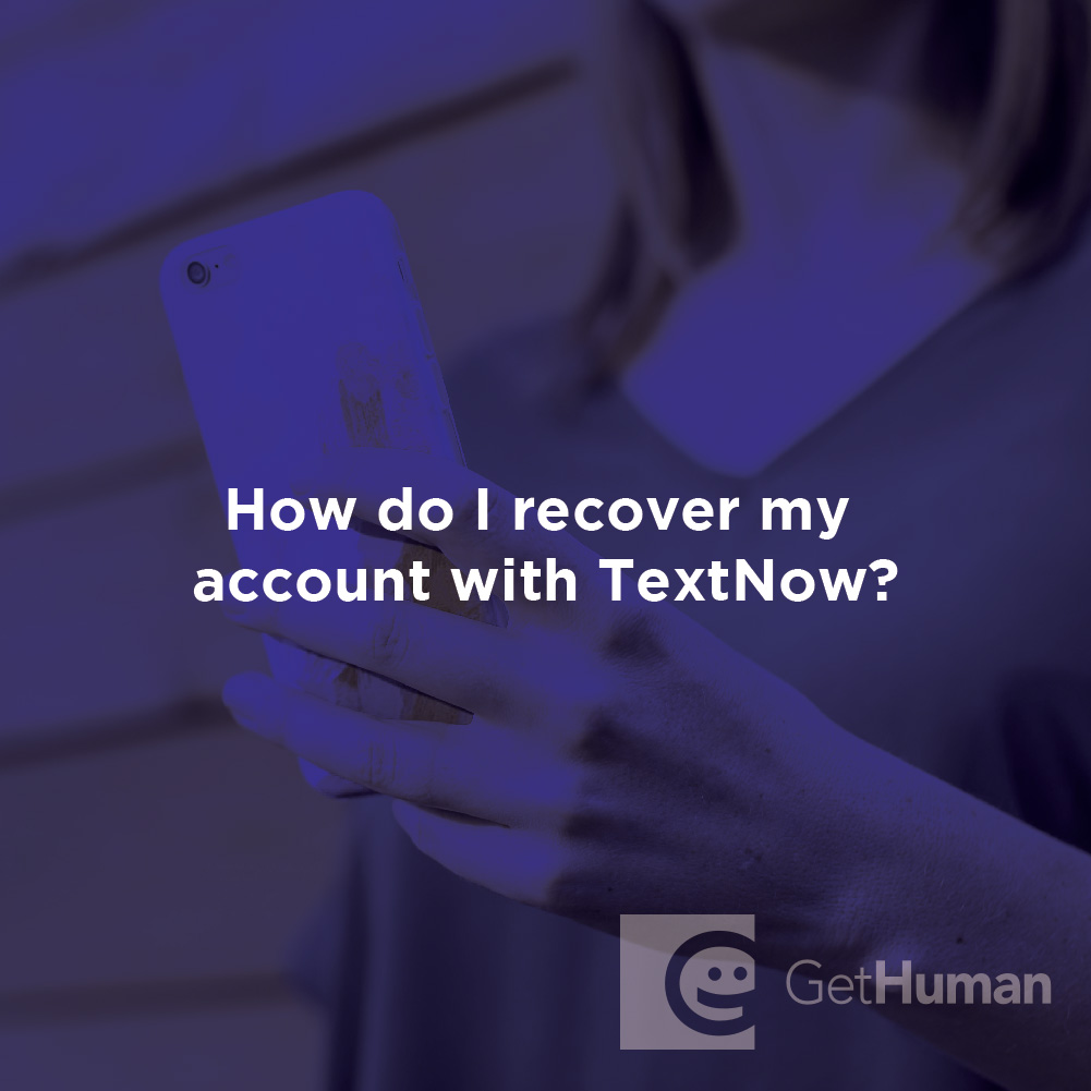How do I recover my account with TextNow?