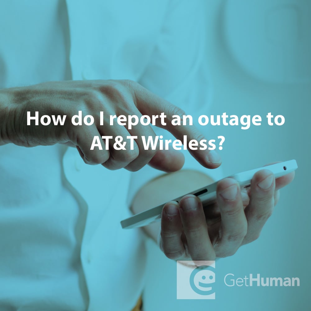 How do I report an outage to AT&T Wireless?