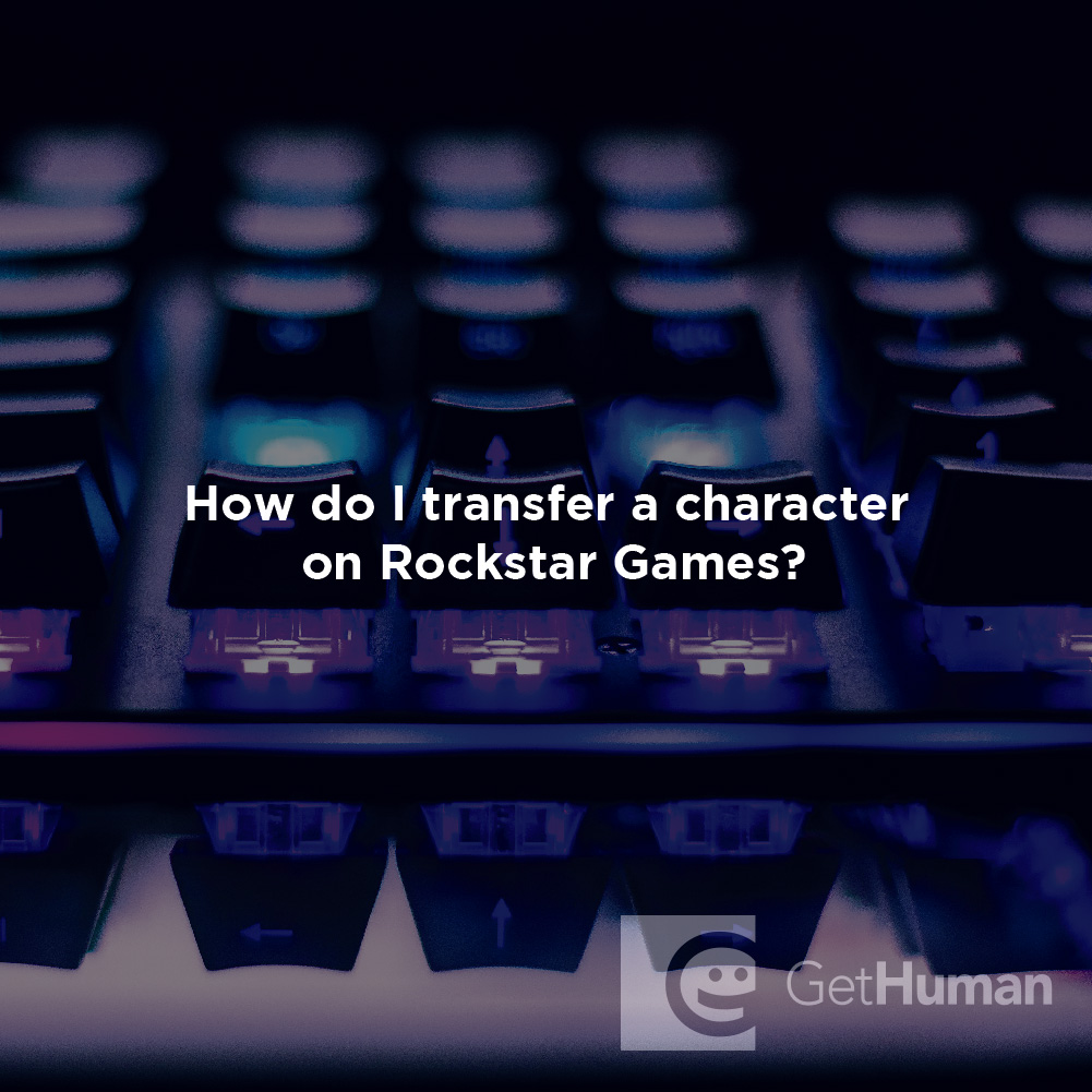 How do I transfer a character on Rockstar Games?