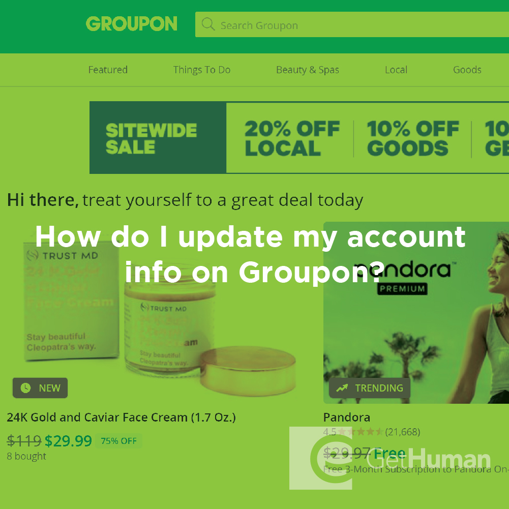 How do I update my account info on Groupon?
