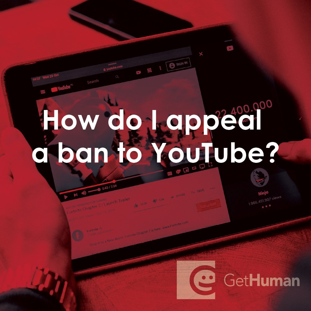 ¿Cómo apelo una prohibición de YouTube?