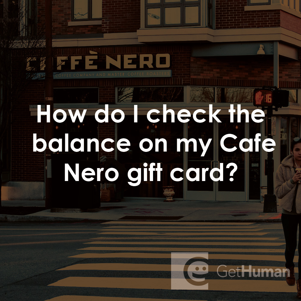 How Do I Check the Balance on My Caffe Nero Gift Card?