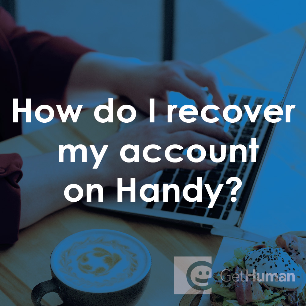 How do I recover my account on Handy?