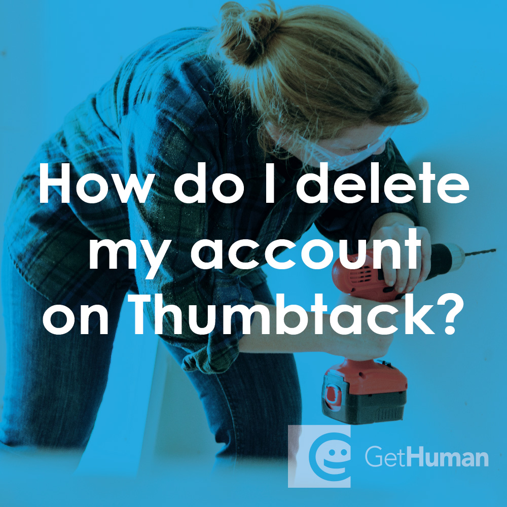 How do I delete my account on Thumbtack?
