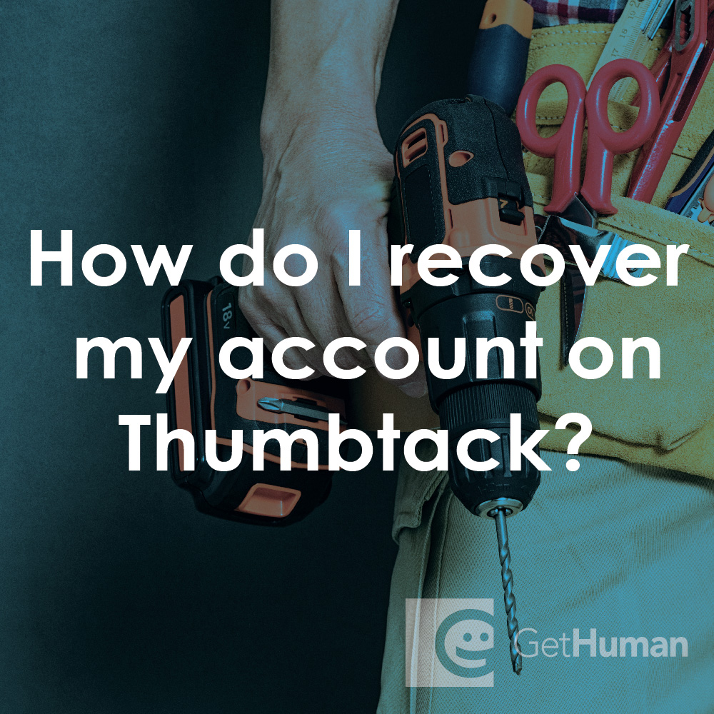 How do I recover my account on Thumbtack?