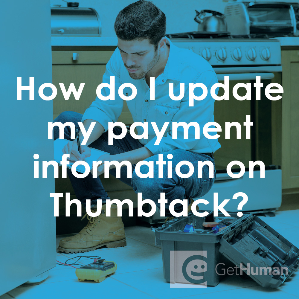How do I update my payment information on Thumbtack?