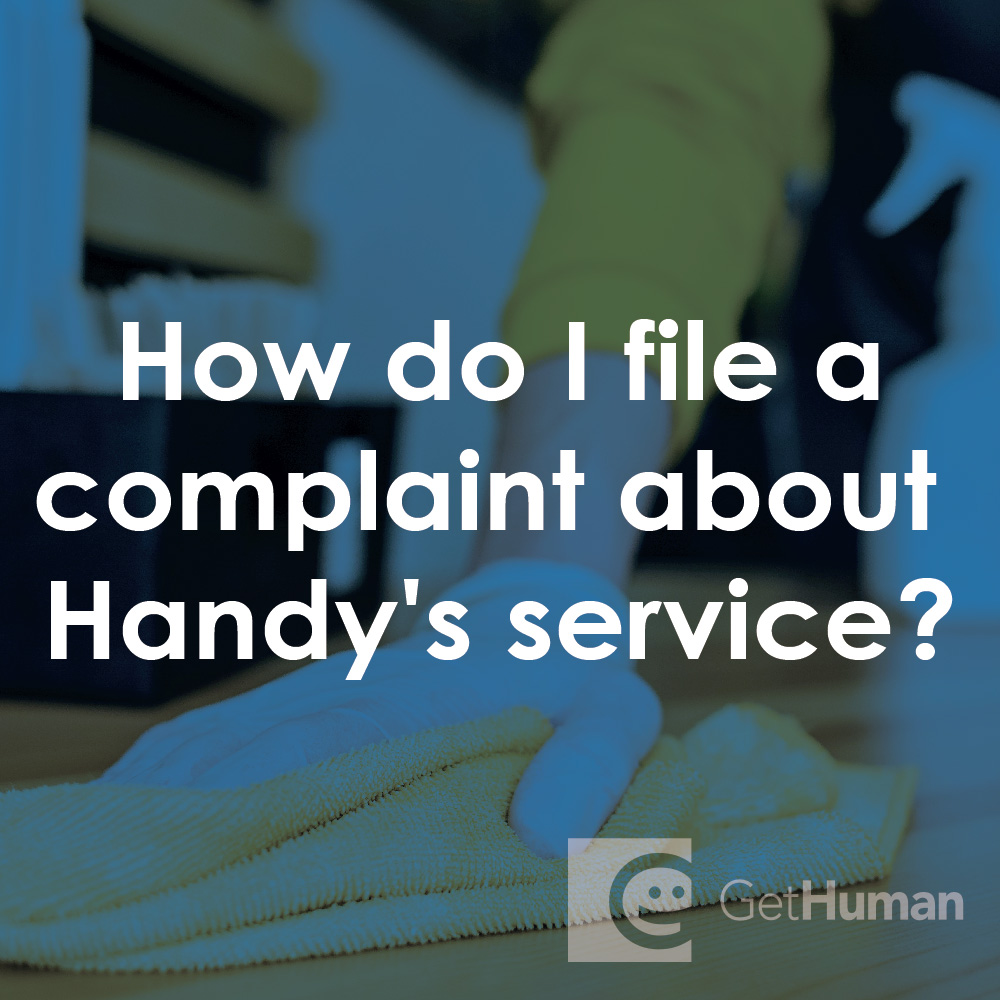 How do I file a complaint about Handy's service?